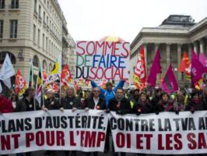 Imagen de la manifestación convocada contra el paro en París, Francia. EFE/Archivo