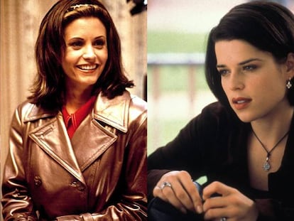 De izquierda a derecha: Drew Barrymore, Courteney Cox y Neve Campbell.