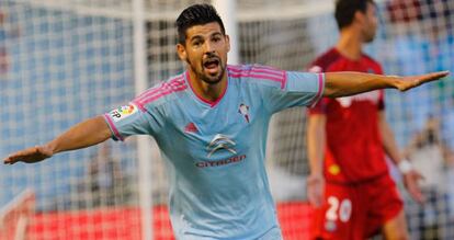 Nolito celebra un gol contra el Getafe en la primera jornada de la pasada temporada.