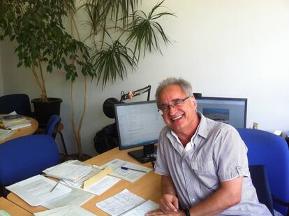 Researcher Josep Peñuelas in his office.