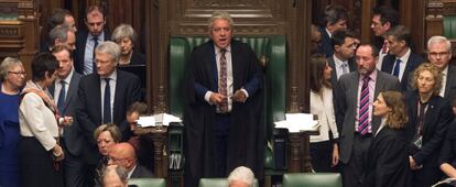 El presidente del Parlamento, John Bercow, en una de las sesiones de la C&aacute;mara.