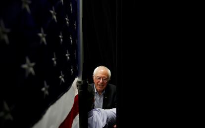 El senador, Bernie Sanders, candidato demócrata, durante un acto en Waterloo, en el Estado de Iowa, el 31 de enero de 2015.