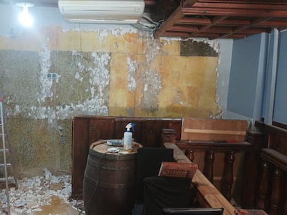 Destrozos en agosto de 2022 en el restaurante afectado por la obra del piso donde vive Isabel Díaz Ayuso.