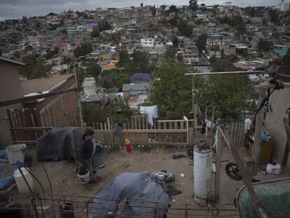 Vista panorámica del barrio Lomas Taurinas, en Tijuana (México).