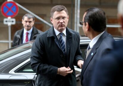 El ministro ruso de Energía, Alexander Novak, este viernes en Viena a su llegada a la sede de la OPEP.