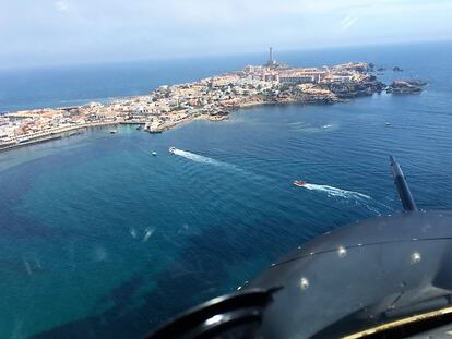 Imagen de la costa de Cartagena desde el aire, este sábado.