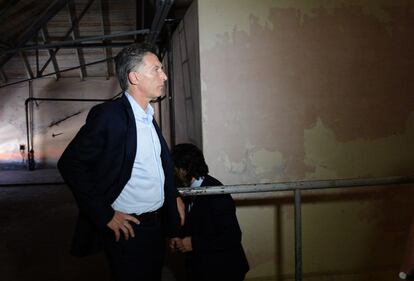 Mauricio Macri en la ESMA el pasado lunes.