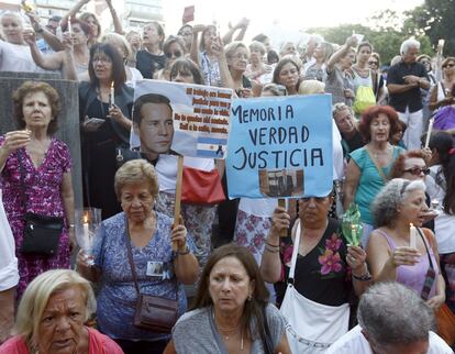 Los manifestantes exigieron justicia por la muerte del fiscal.