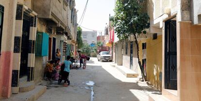 The family homes in M'rirt of two of the suspects in last week's attacks.