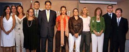 Los altos cargos de Presidencia: Cristina Albamonte, Ana Brusola, Henar Molineros, Nuria Romeral, Rafael Ripoll, el vicepresidente primero Vicente Rambla, Paula Sánchez de León, Isabel Villalonga, Cristina Morató, Dora Ivars, Ángel Mompó y Juan José Pérez Maciàn.