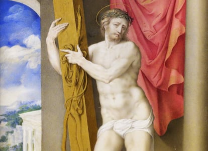 'Cristo Resucitado', miniatura de Giulio Clovio, de 1550.