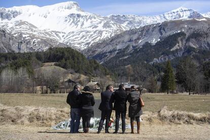 Familiares de las víctimas del accidente de Germanwings.