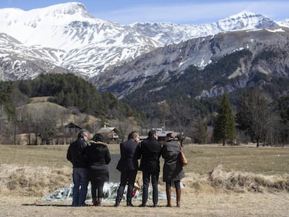 Familiares de las víctimas del accidente de Germanwings.