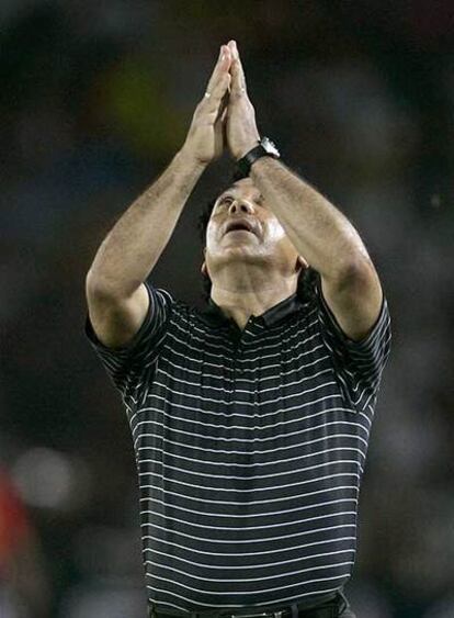 Hugo Sánchez, durante el partido contra Brasil.