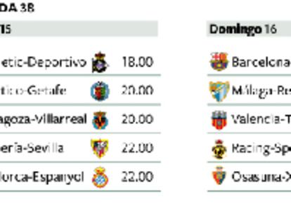Título y descenso se jugarán el domingo, 'Champions' y Liga Europa el sábado