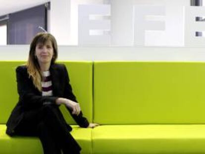 La presidenta de Assignia, Susana Monje, durante la entrevista con Efe en la que ha señalado que Latinoamérica es un mercado estratégico para la compañía, con presencia en México, República Dominicana, Colombia, Venezuela, Perú, Brasil o Chile.