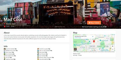 El Mad Cool dentro de este buscador de festivales