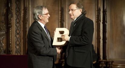 El exdirector del CCCB Josep Ramoneda, tras recoger el Premio Ciutat de Barcelona.