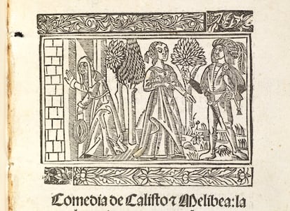 Un incunable de 1500 de 'La Celestina', atribuido a la imprenta de Pedro Hagenbach en Toledo y conservado en la Fundación Martin Bodmer, en Suiza.