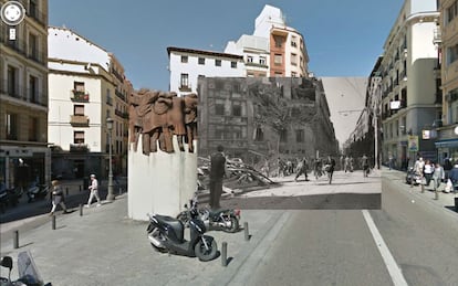 Mezcla de las dos realidades de un edificio de Atocha.