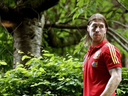 Ramos, en la concentración de la selección española.