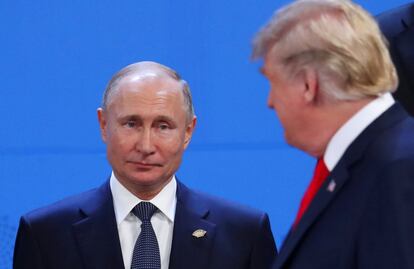 Vladimir Putin y Donald Trump en un momento del primer día de reunión del G20.  