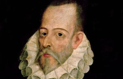 Retrato de Miguel de Cervantes y Saavedra (1547-1615), realizado por Juan de J&aacute;uregui.