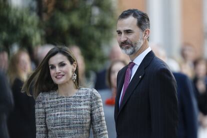 En la imagen, los Reyes visitan la exposición 'Obras maestras de Budapest. Del Renacimiento a las Vanguardias' en el Museo Thyssen de Madrid.