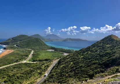 Panorámica desde la localidad de Kittitian, en San Cristóbal y Nieves.