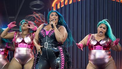 Lizzo, durante su actuación en el festival de Glastonbury, el 24 de junio.