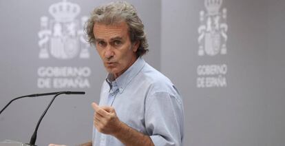 El director del Centro de Coordinación de Alertas y Emergencias Sanitarias, Fernando Simón, en rueda de prensa.