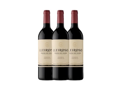 Imagen del pack de tres botellas de vino Lleiroso Ribera de Duero.