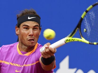 Nadal, durante el partido contra Anderson.