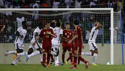 Jimmy Bermúdez celebra el 1 a 1