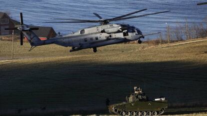 Exercício da OTAN em águas de Trondheim (Noruega), nesta segunda-feira