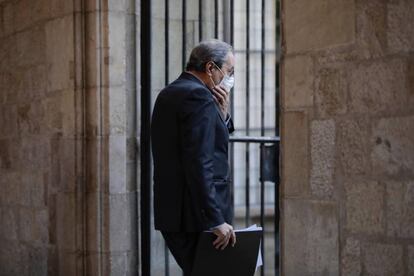 Torra, al Palau de la Generalitat.