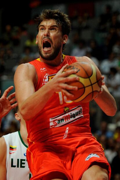 Marc Gasol, el viernes, ante Lituania.