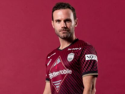 Juan Mata, con la camiseta del Vissel Kobe.