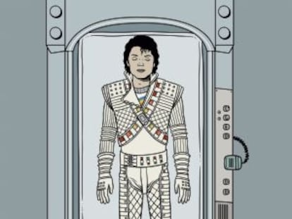 Michael Jackson, em uma ilustração de David Sánchez.