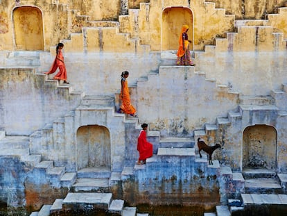 Tanque de agua en la ciudad de Jaipur (India).