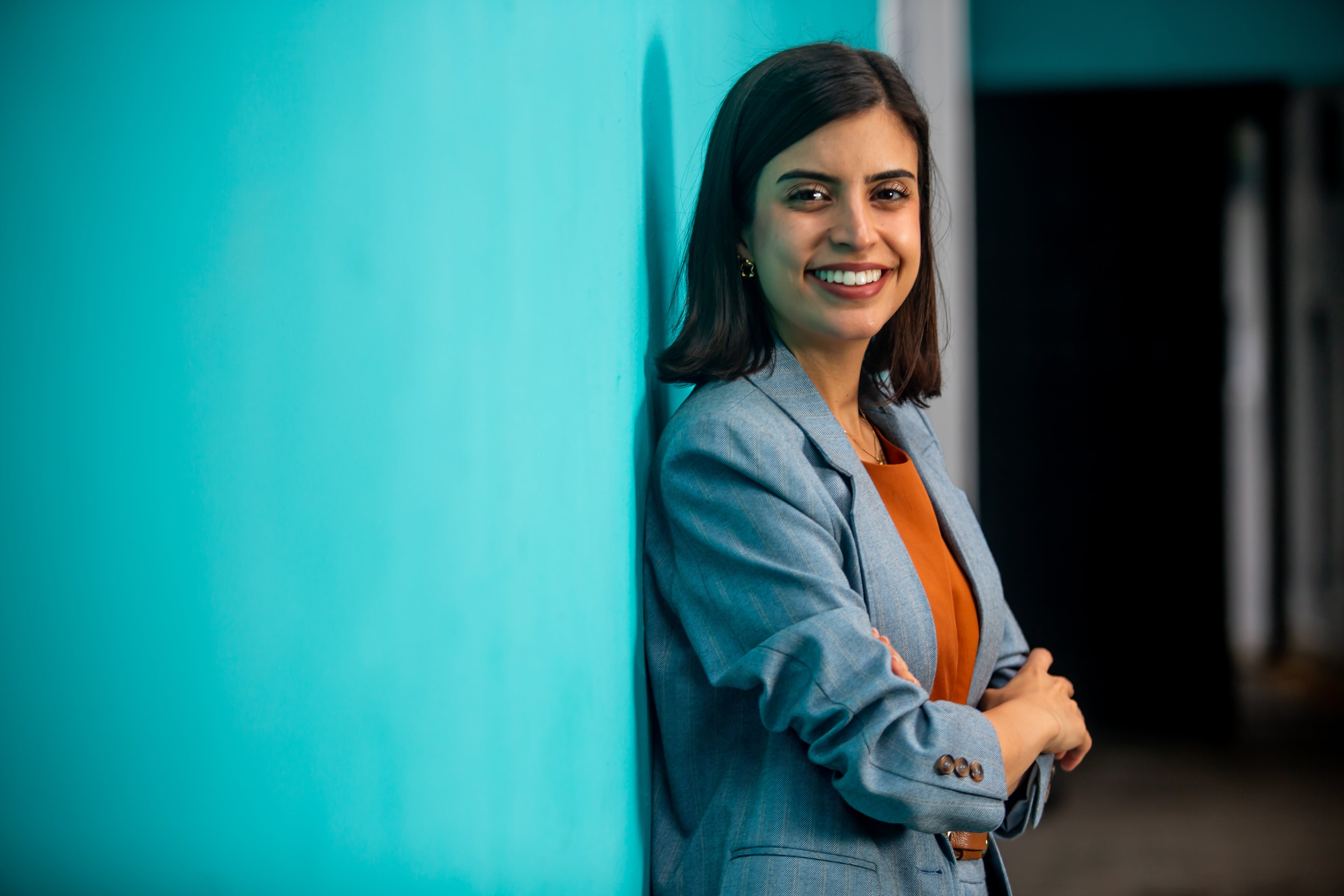 Retrato de la política Tabata Amaral, diputada federal y candidata a la alcaldía de São Paulo, Brasil, para la entrevista. 