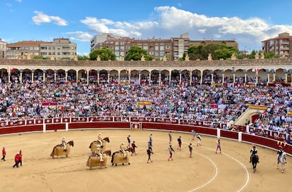 Paseíllo en la plaza de Albacete, en la feria de 2022.