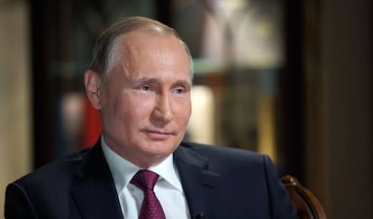 El presidente ruso, Vladímir Putin, a principios de marzo durante una entrevista en Kaliningrado.