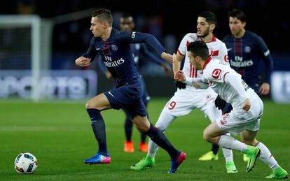 El jugadore del PSG, Julian Draxler, en acción.