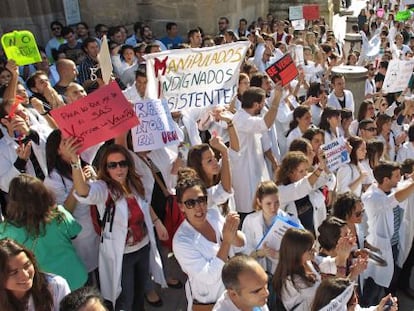 Manifestación de médicos residentes, el pasado día 19 en Sevilla.