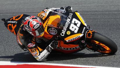 El español Marc Marquez, 'pole' de Moto 2.