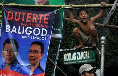 Fiesta de inicio de campaña de Rodrigo Duterte, candidato a la presidencia de Filipinas, en Davao.