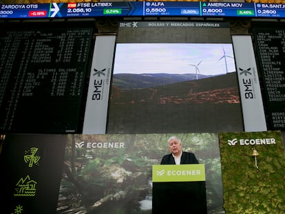 Luis de Valdivia, consejero delegado de Ecoener, en la salida a Bolsa de la firma el pasado 4 de mayo.