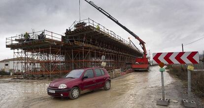 Obras de la línea del AVE Antequera-Granada.