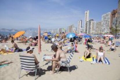 Turistas en Benidorm.